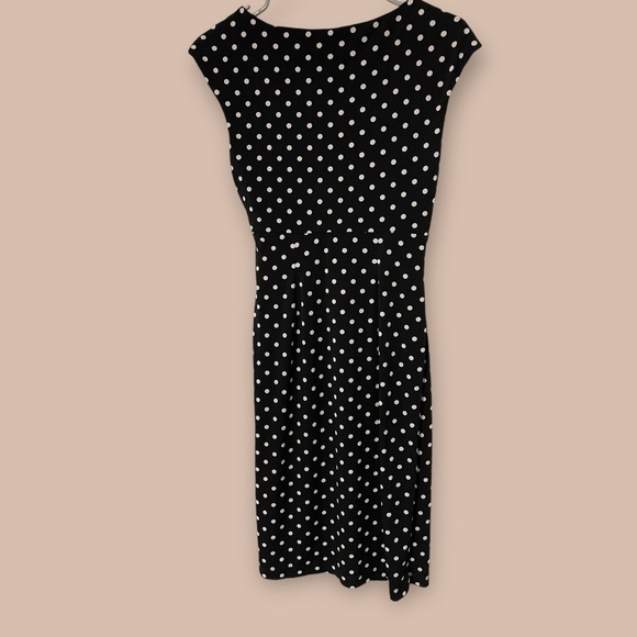 CONNECTED APPAREL WOMEN'S BEAUTIFUL BLACK POLKA DOT DRESS SIZE 4 - Picture 5 of 7